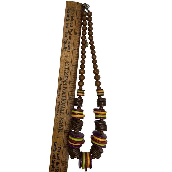 Vintage Claire's Colorful 60s Style Plastic Necklace - Picture 5 of 9